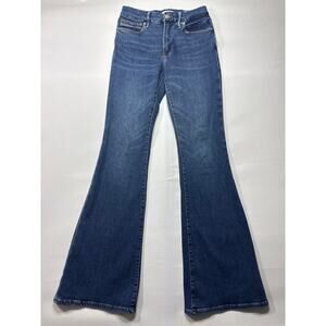 Good American Women's Split Pocket Flare Blue Jeans - Size 4/27 (27x33)